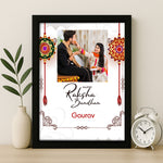 Custom Raksha Bandhan Frame with Name & Photo – Festive Gift for Brother |  Love Craft Gifts