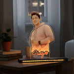 Personalized Hubby Acrylic LED Photo Lamp (5×7 Inch) | Love Craft Gifts