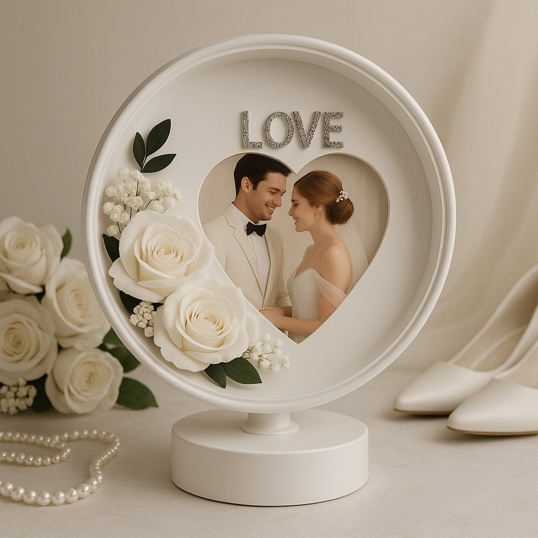White Forever Glow Frame Lamp | Love Craft Gifts