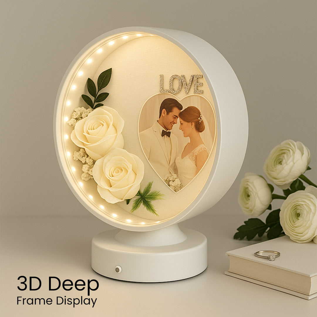 White  Glow Frame Lamp | Love Craft Gifts