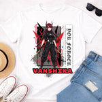 Personalized Demon Warrior Anime Name T-Shirt for Women – Custom Printed White Tee | Love Craft Gifts