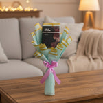 Customized Wild Stone Perfume Bouquet – With Name & Illustrated Photo | Premium Gift Bouquet