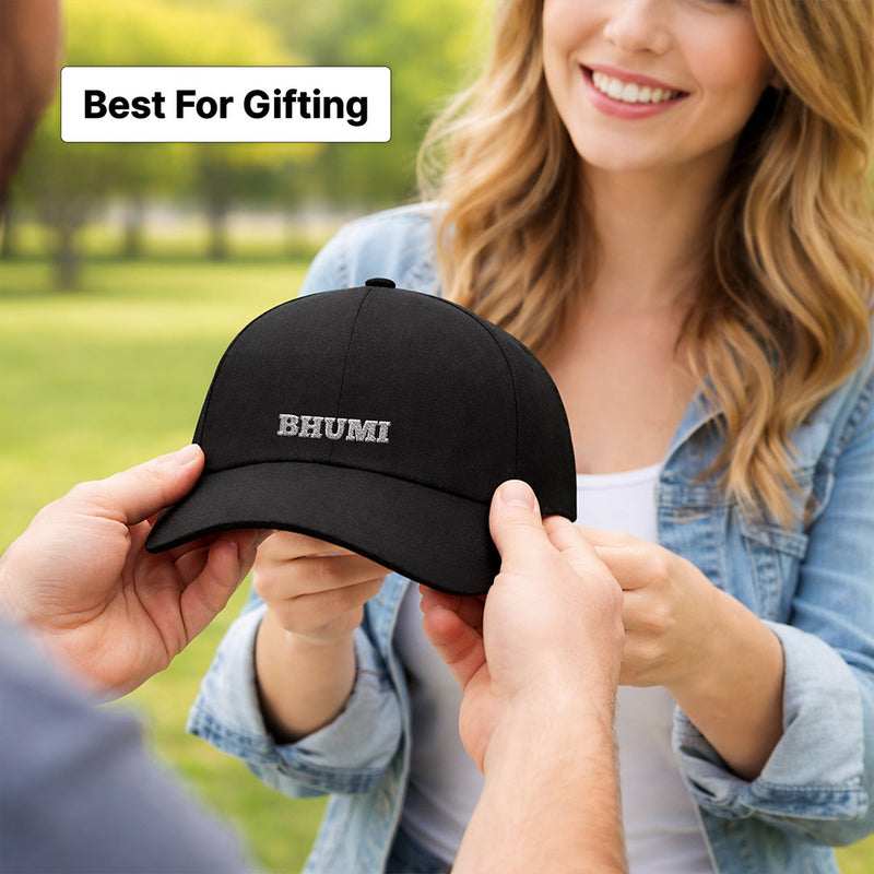 Personalized Name Printed Black Cap for Women – Custom Text Adjustable Baseball Hat | Love Craft Gifts