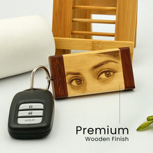 Wooden Keychain Custom Eye Engraving