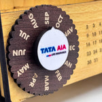 Personalized Wooden Desk Calendar (4x7 inch) with Name & Logo | Love Craft Gifts