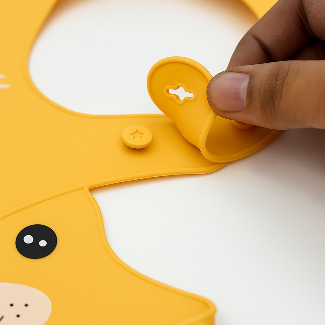 Personalized Silicone Baby Bib – Cute Bear Design | Love Craft Gifts