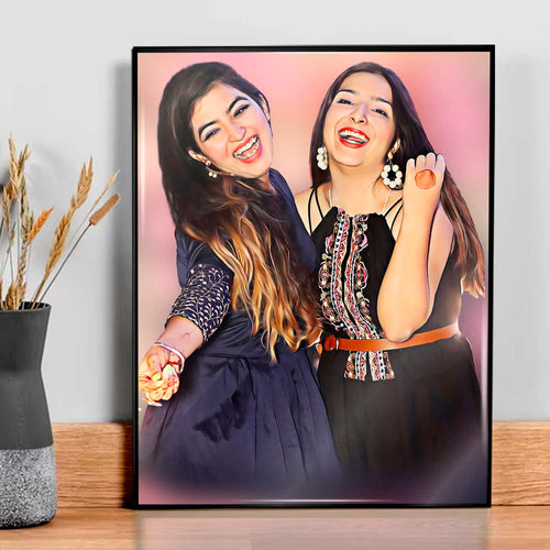 Digital Acrylic Oil Painting for Bestie