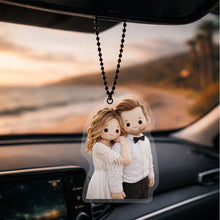 Personalized Cute Couple Cartoon Car Hanger (3 Inch)