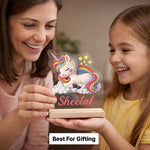 Personalized Unicorn Acrylic Name Stand 6x6 Inch – Custom Kids Name Display Gift | Love Craft Gifts™