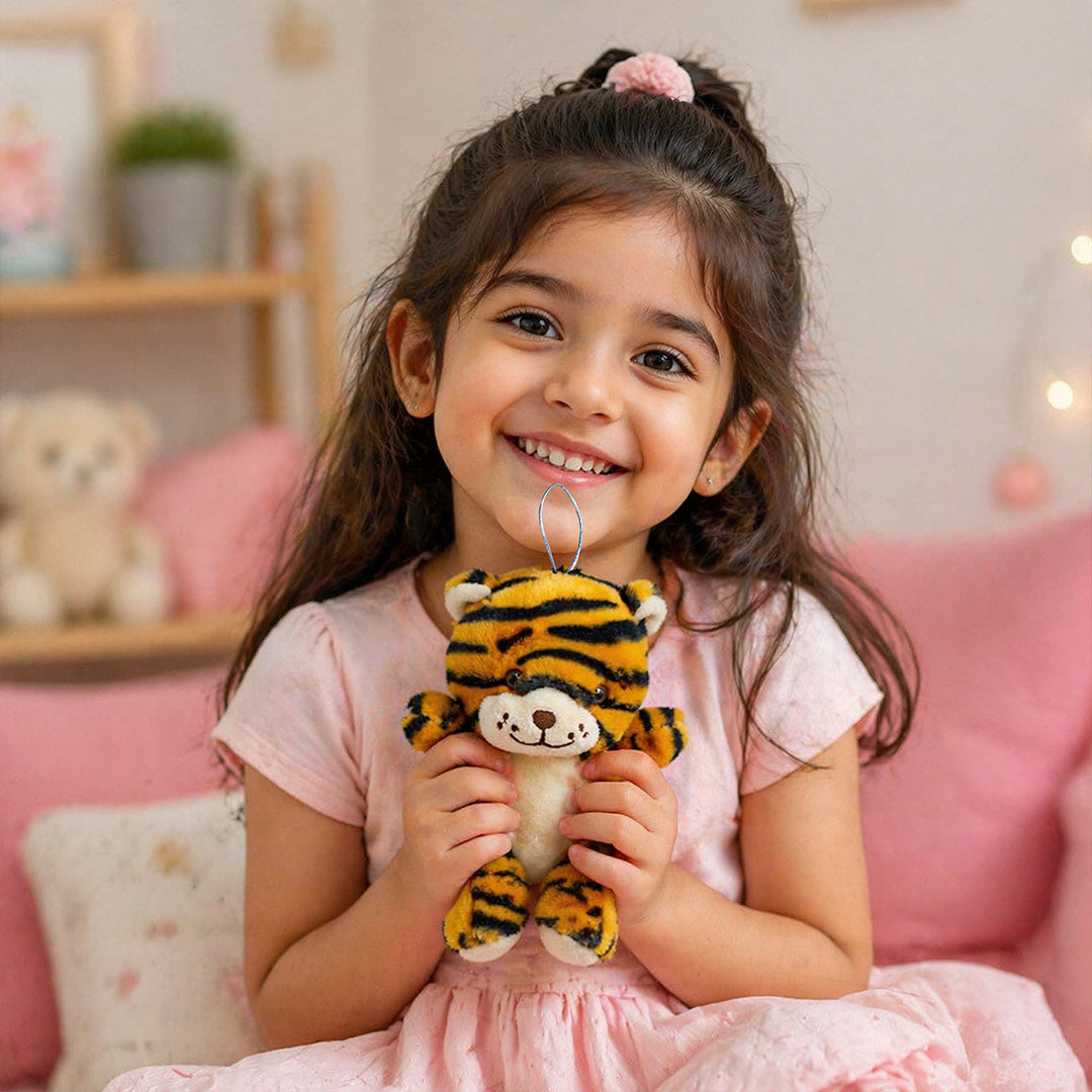 Personalized Cute Tiger Soft Toy – Custom Name Plush Teddy Gift for Kids | Love Craft Gifts™