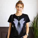 Butterfly Wings Graphic Print Black T-Shirt – Unisex Casual Wear | Love Craft Gifts