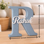 Personalized Alphabet Name Stand (6.5x6.5 Inch) Custom Initial Letter Plastic Table Top Décor with Name | Love Craft Gifts