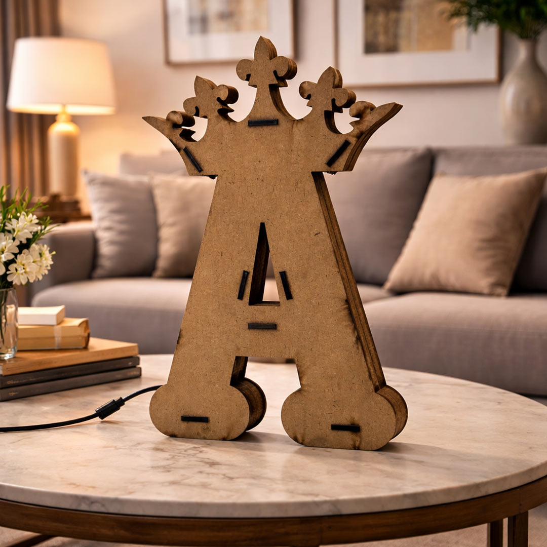 Personalized Alphabet A LED Name Lamp – Custom Initial A Night Light | Love Craft Gifts