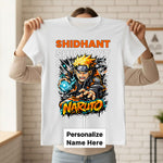 Personalized Anime Ninja Inspired Name T-Shirt for Men & Women – Custom Printed White Tee | Love Craft Gifts