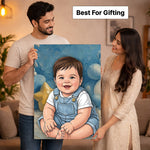 Personalized Baby Cartoon Acrylic Wall Frame (24x36 Inch) – Custom Photo Kids Room Wall Décor | Love Craft Gifts