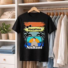 Personalized Vacation Theme Black T-Shirt