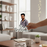 Personalized Cartoon Name Table Stand – Best Brother Edition (7×6 Inch) | Love Craft Gifts