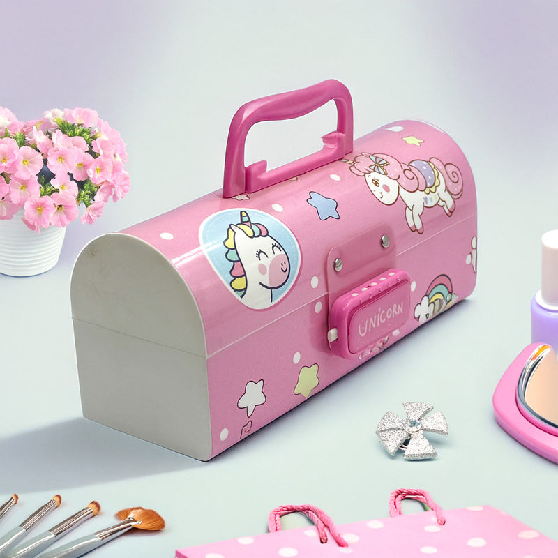 Personalized  Kids Pencil Box With Password Security / Kids Makeup kit