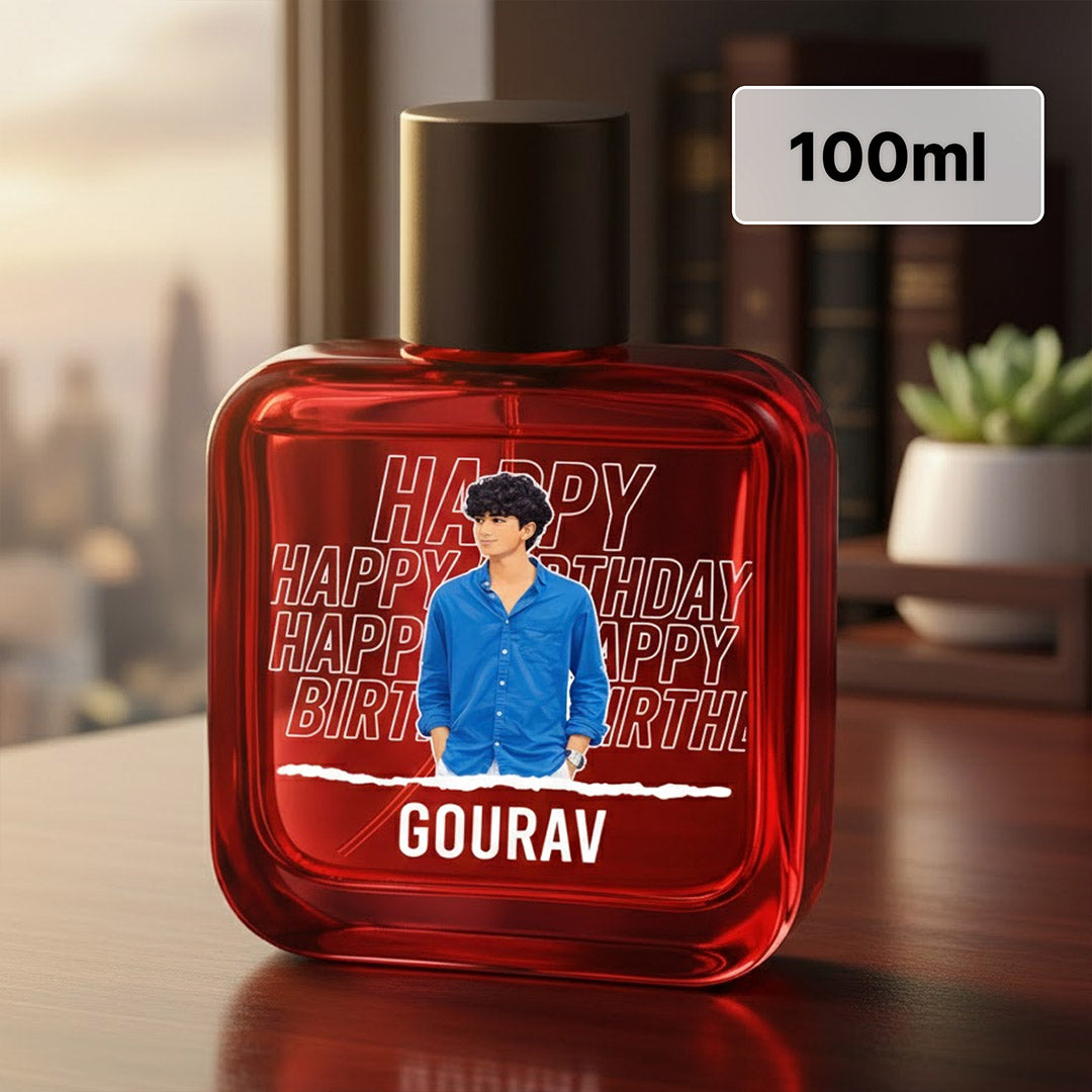 Personalized Happy Birthday Wild Stone Ultra Sensual Perfume – 100ml | Custom Name & Photo Bottle | Love Craft Gifts