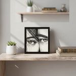 Personalized Pencil Sketch Eye Portrait Mini Wall Frame (4×4 Inch) | Love Craft Gifts