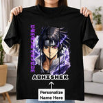 Personalized Anime Shadow Ninja Name T-Shirt for Men & Women – Custom Printed Black Tee | Love Craft Gifts