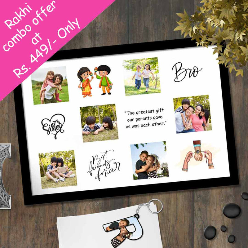 Photo Collage Frame- Bro-Sis Frame for Rakhi | Love craft Gifts