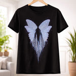 Butterfly Wings Graphic Print Black T-Shirt – Unisex Casual Wear | Love Craft Gifts