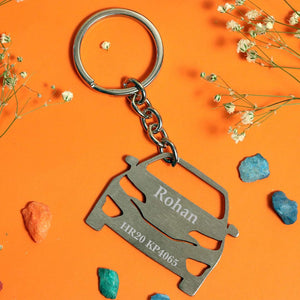 Personalized Car Stainless Steel Keychain