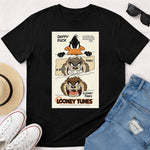 Looney Tunes Graphic Print Black T-Shirt – Unisex Cartoon Style Tee | Love Craft Gifts