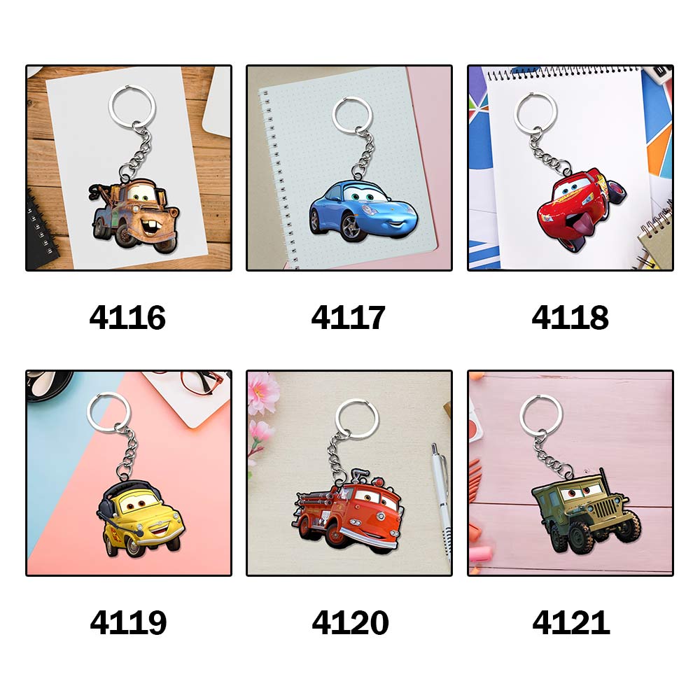 Lightning McQueen Cars Charcaters Keychain | Love Craft Gifts
