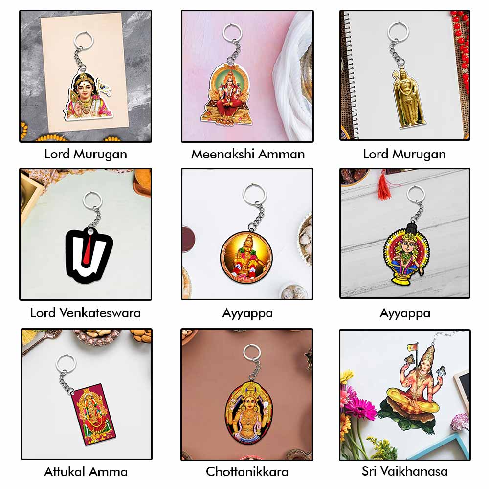 South Indian God Keychain