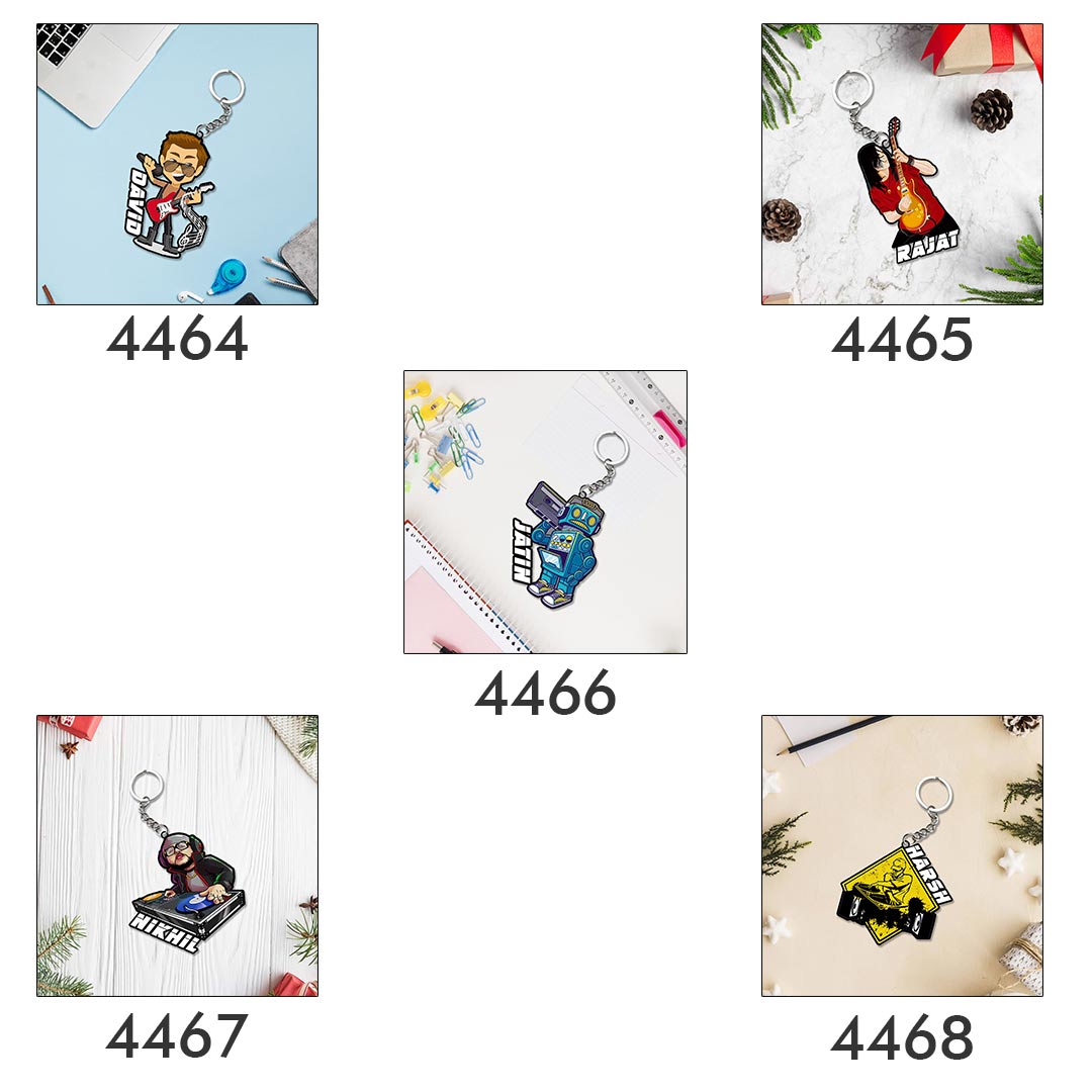 Musician Keychain With Name: Musician Keyrings | Love Craft Gifts