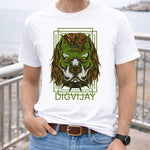 Personalized Fierce Lion Graphic T-Shirt – Custom Name Printed Bold Animal Design Tee for Boys & Men | Love Craft Gifts