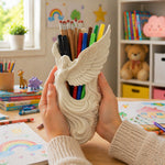 Angel Wings Design Pen Stand – Premium Decorative Desk Organizer for Kids Study Table & Home Décor | Love Craft Gifts™