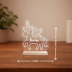 Personalized Unicorn Acrylic Name Stand 7x8 Inch – Custom Kids Name Display Gift | Love Craft Gifts™
