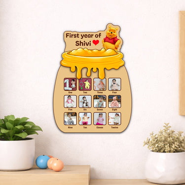 Personalized Baby First Year Memory Frame (11x15 Inch) – Custom Photo & Name Milestone Gift | Love Craft Gifts™