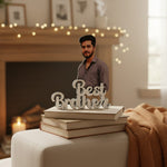 Personalized Cartoon Name Table Stand – Best Brother Edition (7×6 Inch) | Love Craft Gifts