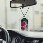 Personalized Couple Photo Car Hanging Ornament (3×2”) – Custom Picture Rearview Mirror Charm | Love Craft Gifts