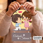 Personalized Proposal Couple Hanging Frame – Custom Name Romantic Wall Décor (15x9 Inch) | Love Craft Gifts