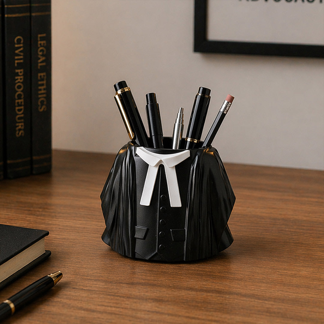 Personalized Lawyer Coat Pen Stand (Standard Size) – Custom Name Desk Organizer Gift | Love Craft Gifts™