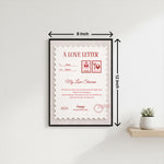 Personalized Love Letter Wall Frame (8×12 Inch) | Love Craft Gifts