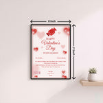 Personalized Valentine’s Day Love Message Photo Frame (8×12”) | Love Craft Gifts