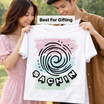 Personalized Swirl Name White T-Shirt for Girls – Custom Name Printed Trendy Tee | Love Craft Gifts