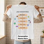 Personalized 2025 Adventures Travel T-Shirt – Custom Name Vacation Goals Tee | Love Craft Gifts