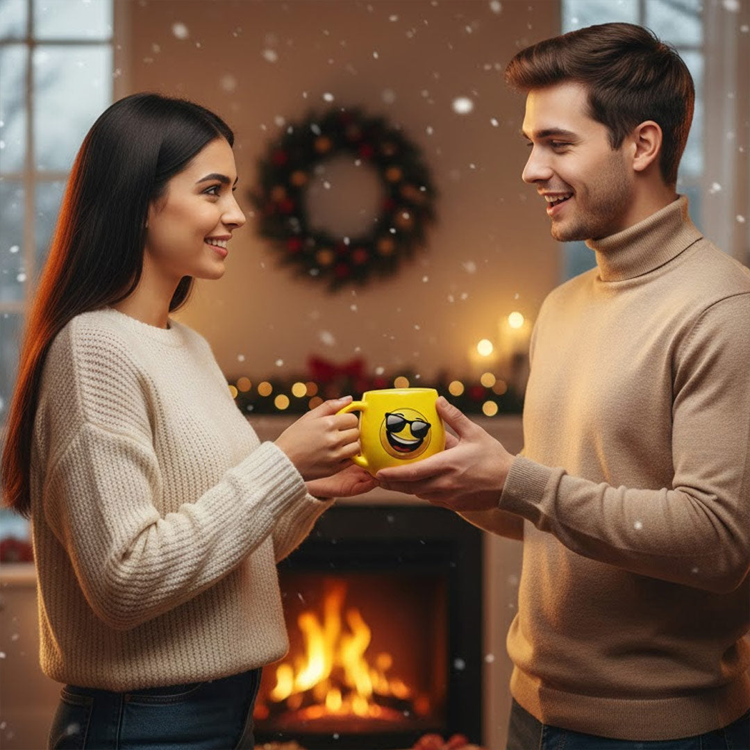 Personalized Yellow Emoji Mug with Name (250 ml) | Love Craft Gifts