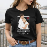 Personalized Couple Music Theme Graphic T-Shirt – Custom Photo Print | Love Craft Gifts