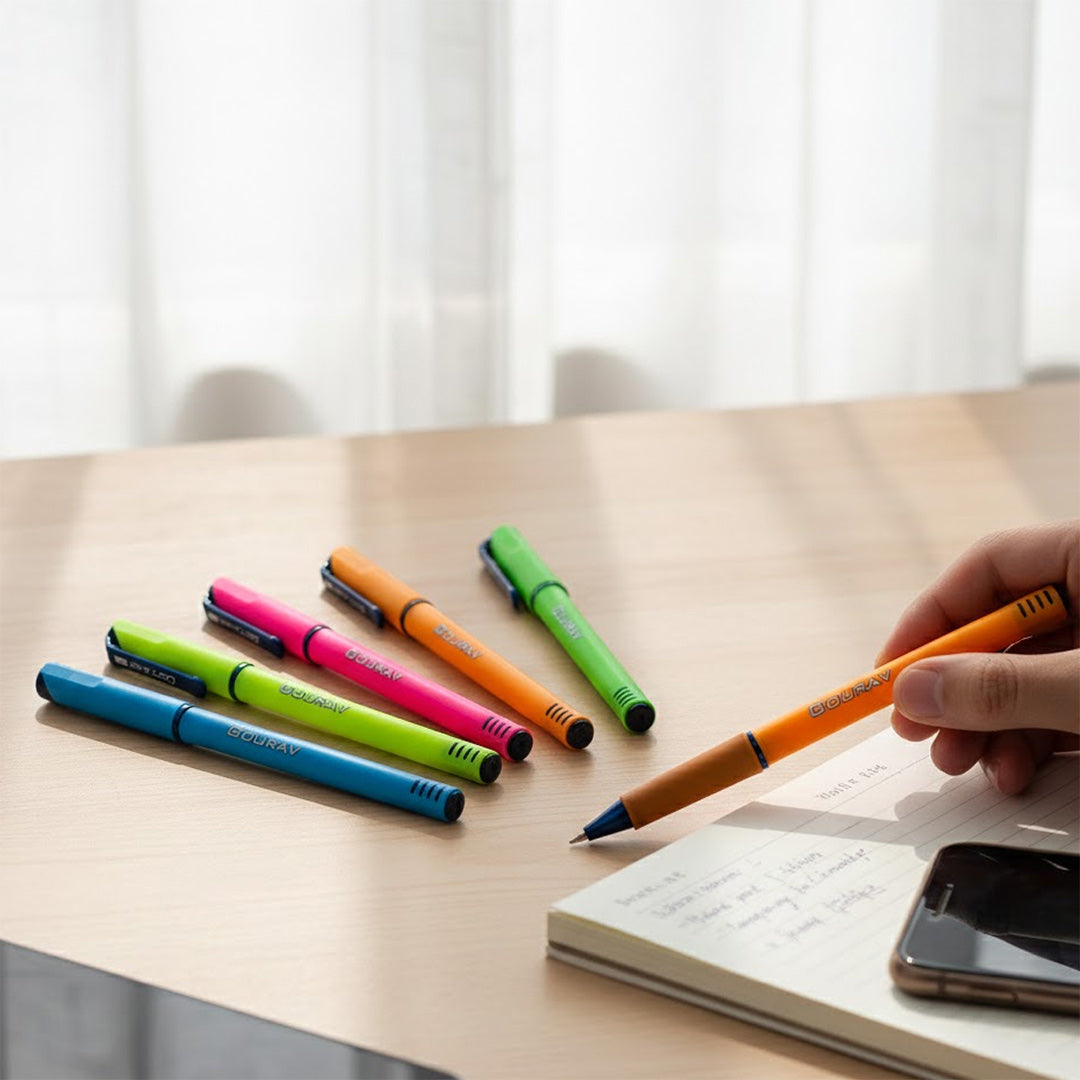 Personalized Classmate Octane Neon Blue Gel Pen – Pack of 5 | Love Craft Gifts