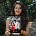 Personalized Couple Photo Collage Wall Frame (8x12 Inch) Custom Multi Photo Frame with Name & Message Gift for Couples | Love Craft Gifts
