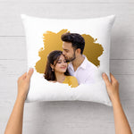 Personalized Couple Photo Cushion Pillow – Custom Romantic Soft Cushion Gift for Loved Ones (10x10 Inch) | Love Craft Gifts