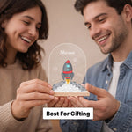 Personalized Rocket Name Acrylic Table Stand – Custom Space Theme Desk Décor Gift (6x8 Inch) | Love Craft Gifts